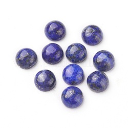 Cabochons en lapis lazuli naturel, teinte, demi-rond, 6~6.5x3~3.5mm