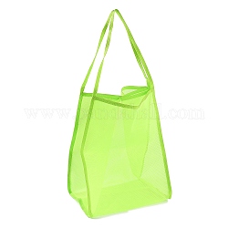 Пляжная сумка из полиэстера, с ручкой сетчатая пляжная сумка-тоут многоразовая сетчатая сумка для покупок, для дорожных игрушек или стирки, белье, 62.4~63 см
