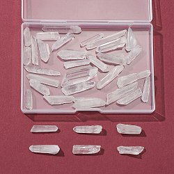 35pcs perles de cristal de quartz naturel, perles de cristal de roche, pas de trous / non percés, puce, 13.5~37.5x5.5~9x3.5~8mm