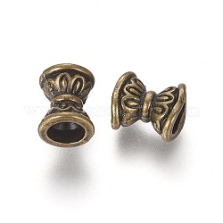 Perles en alliage de style tibétain, Sans cadmium & sans nickel & sans plomb, Toupie, bronze antique, 6.5x5.5x5.5mm, Trou: 2mm