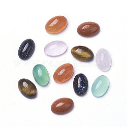 Cabochon in pietra misti naturali e sintetici, ovale, 6x4x2~3mm