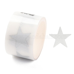 Iron on Reflect Light Stickers, for Clothes, Schoolbag Decorate, Star Pattern, 2.2x2.2cm, 35pcs/roll