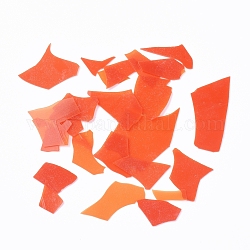 Coe 90 schmelzbare Konfetti-Glas-Chips, für diy kreative geschmolzene glaskunststücke, Tomate, 5.5~62.5x2.5~35x0.1~1.5 mm