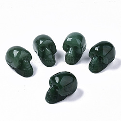Естественный зеленый бисер авантюрин, нет отверстий / незавершенного, череп, 28~29x23~26x40~42 мм