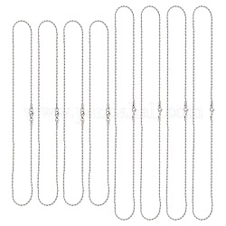 Дикосметические 8 шт. 2 стиля 304 ожерелья-цепочки из нержавеющей стали для мужчин и женщин, цвет нержавеющей стали, 20 дюйм (50.8 см), 23.62 дюйм (60 см), 4шт / стиль