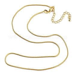 Collane da donna con catena a serpente rotonda in ottone placcato di lunga durata,  cadmio& piombo libero, vero placcato oro 18k, 16.22 pollice (41.2 cm)