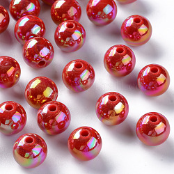 Opake Legierung Perlen, ab Farbe plattiert, Runde, Schamottestein, 12x11 mm, Bohrung: 2.5 mm, ca. 566 Stk. / 500 g