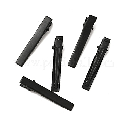 Iron Alligator Hair Clips Findings, Electrophoresis Black, 56x11x10mm