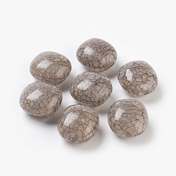 Crackle Acrylic Beads, Rectangle, Chocolate, 31mm long, 29mm wide, 19mm thick, hole: 4.5mm, about 22pcs/250g
