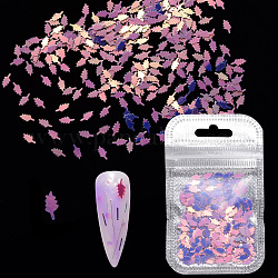 Glänzender Nagelkunst-Glitter, Maniküre Pailletten, diy sparkly paillette Tipps Nagel, Blatt, Medium lila, 7x3x0.2 mm, ca. 2 g / Beutel