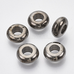 CCB пластиковые шарики, кольцо, металлический черный, 12x5 мм, отверстие : 5 мм, Около 1170 шт / 500 г