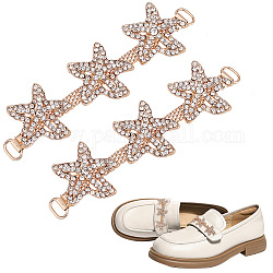 Ph pandahall 2 pz catene per scarpe decorative, Ciondoli per scarpe con stelle marine dorate, accessori per catene di scarpe in cristallo per sandali da donna, scarpe da ginnastica, scarpe casual, feste, vacanze