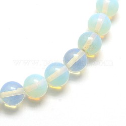 Perles rondes opale brins, 4mm, Trou: 0.8mm, Environ 97 pcs/chapelet, 14.5~15 pouce