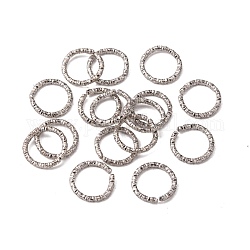 Hierro anillos del salto abierto, sin níquel, anillo de giro, Platino, 10x1.2mm, 7.5 mm de diámetro interior