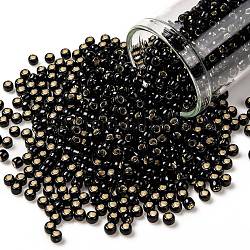Toho perline rotonde, perline giapponesi, (2210) argento jet nero opaco opaco, 8/0, 3mm, Foro: 1 mm, circa 1110pcs/50g