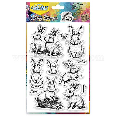 Klarsichtstempel aus PVC-Kunststoff&nbsp;DIY-WH0618-0316-1