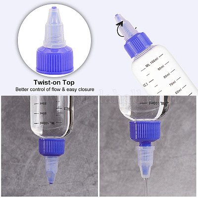 100ml Plastic Clear Tip Applicator Bottle Plastic Squeeze Bottle With Tip  Cap Plastic Bottle With a