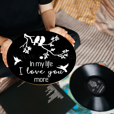Wholesale CREATCABIN Vinyl Records for Crafts 1950s Hippie Vinyl Decor  Records Wall Decor Waterproof Indie Aesthetic Decoration for Birthday  Wedding Anniversary Women Friends 11.8Inch-In My Life I Love You More 