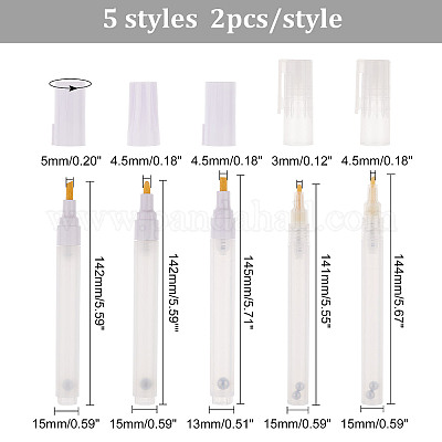 Wholesale FINGERINSPIRE 10PCS Empty Refill Paint Marker Blank Refillable  Paint Pens 5 Styles Graffiti Markers Clear White Pen Tube for Art Ink and  Watercolor Oil Painting Crafts 