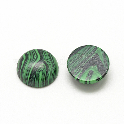 Synthetische Malachit-Cabochons&nbsp;G-R416-12mm-38-1