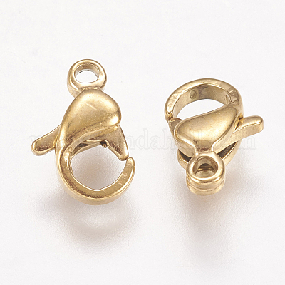 Wholesale Ion Plating(IP) 304 Stainless Steel Lobster Claw Clasps 