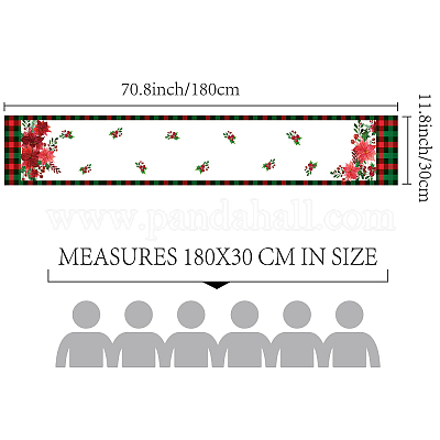 Chemin de table en coton et lin pour table à manger&nbsp;DJEW-WH0014-004-1