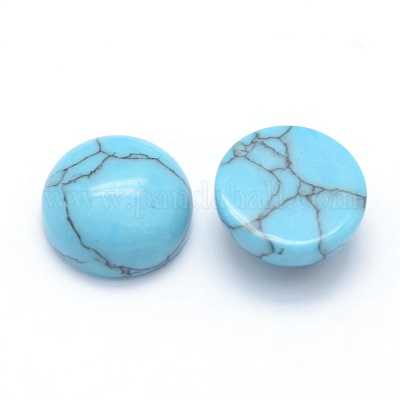 Cabochons en turquoise synthétique&nbsp;G-P393-R13-10MM-1