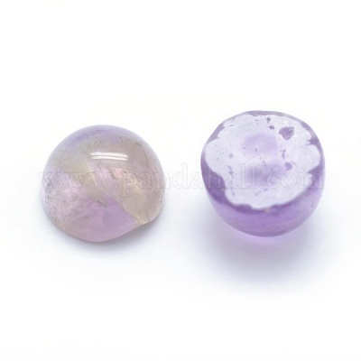 Natürlichen Amethyst Cabochons&nbsp;G-P393-R14-4mm-1