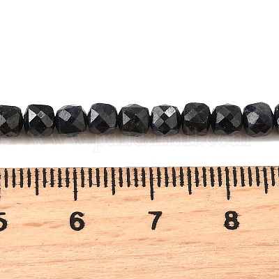 Natürliche schwarze Saphirperlenstränge&nbsp;G-G259-C02-4x4mm-1