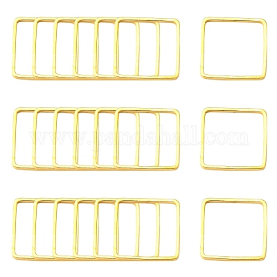 Anneaux de connecteur carrés en laiton&nbsp;EC03010mm-G-1