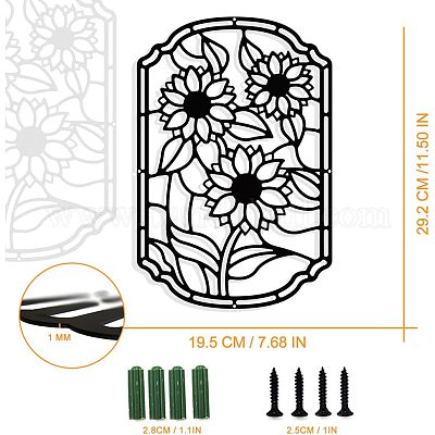 Décorations murales en fer&nbsp;HJEW-WH0067-090-1