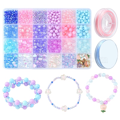 Bausatz zum Selbermachen von Stretch-Armbändern&nbsp;DIY-FS0004-03-1