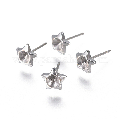 Composants de clou d'oreille en 304 acier inoxydable X-STAS-F222-042-1