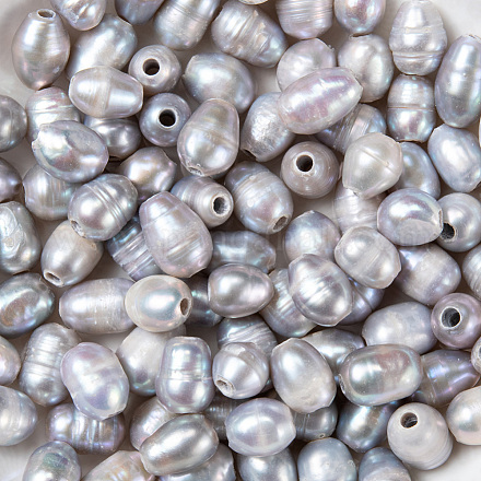 Cuentas de perlas de gran agujero PEAR-R064-02-1