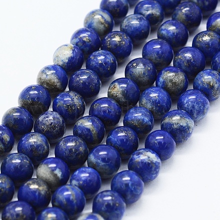 Natural Lapis Lazuli Beads Strands G-F561-6mm-G-1