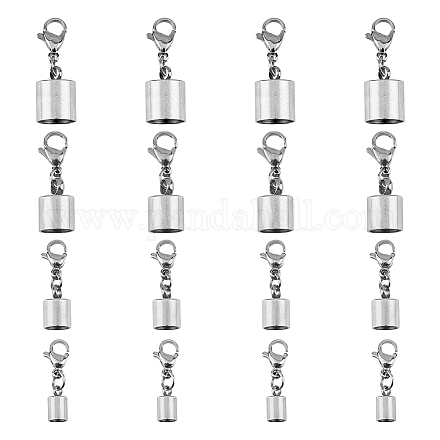 SUPERFINDINGS 16Pcs 4 Styles 304 Stainless Steel Lobster Claw Clasps FIND-FH0006-21-1