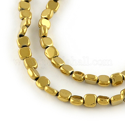 Electroplated Non-magnetic Synthetic Hematite Beads Strands G-R259-51G-1