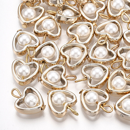 Colgantes de perlas de imitación de plástico abs PACR-T007-23-1