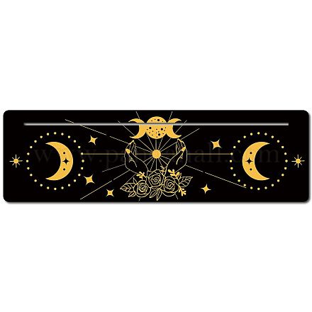 GORGECRAFT 10 x 3 Inch Wooden Tarot Card Stand Black Rectangle Shaped Tarot Card Altar Display Holder for Witch Divination Tools Tarot Decor Wiccan Supplies (Rose DIY-WH0356-001-1