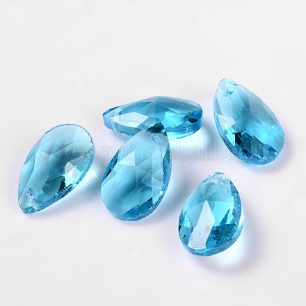 Colgantes facetados de cristal en forma de lágrima X-GLAA-O008-B10-1