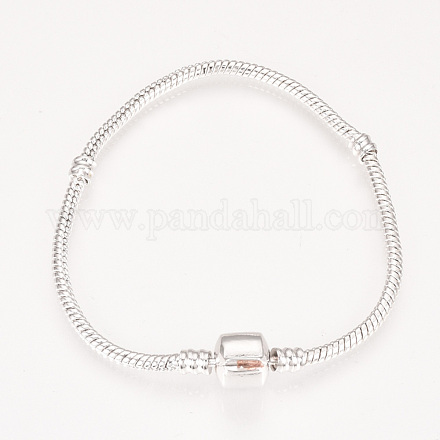 Fabrication de bracelet de style européen de chaînes de serpent rondes en laiton KK-S338-06-1
