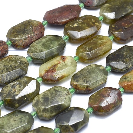 Natural Green Garnet Beads Strands G-O179-F09-1