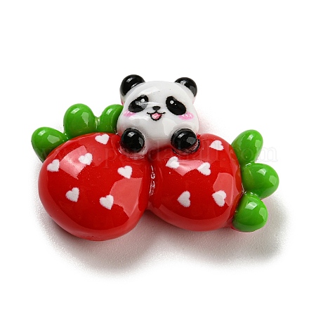 Panda Theme Opaque Resin Decoden Cabochons RESI-H154-02E-1