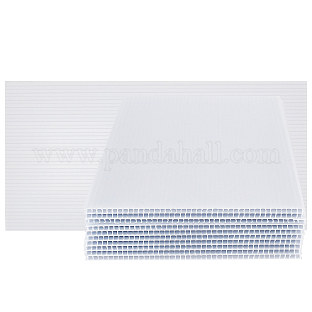 Nbeads10枚プラスチック厚紙シートパッド  DIYクラフトモデルの構築  長方形  ホワイト  151x300x4mm DIY-NB0006-57B-1