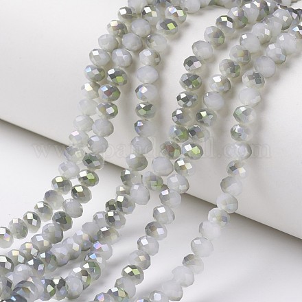 Electroplate Glass Beads Strands X-EGLA-A034-J1mm-S04-1
