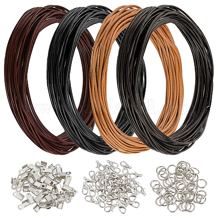 Kit de fabricación de collar de pulsera de cordón trenzado de diy DIY-WH0504-09-1