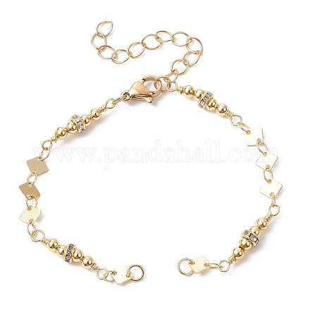 Realizzazione di braccialetti a maglie in ottone con rombi AJEW-JB01150-34-1