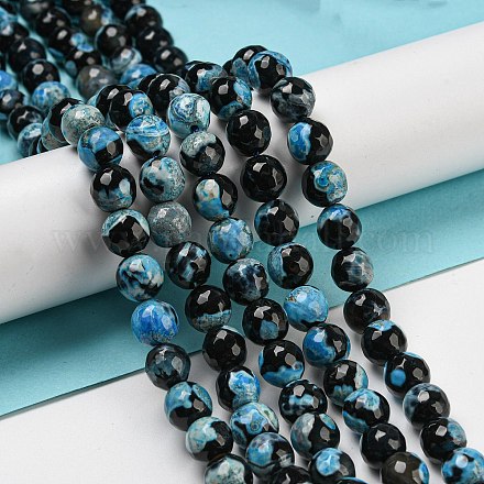 Collier Agate Noire Du Brésil - Perles 8 Mm - Longueur 51 Cm - Neuf Sans Emballage