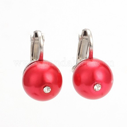 Perles à la mode de perles de verre Boucles d'oreilles clip EJEW-JE01518-06-1