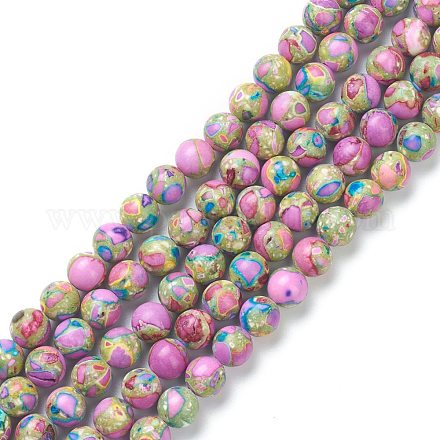 Perle di magnesite naturali e tinte assemblate G-L575-02D-1